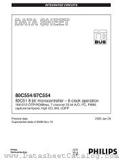 P80C554SFBD datasheet pdf NXP Semiconductors