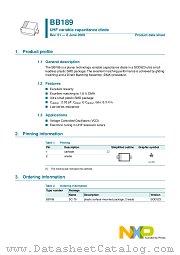 BB189 datasheet pdf NXP Semiconductors