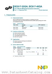 BC817-25QA datasheet pdf NXP Semiconductors
