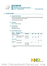 BCM62B datasheet pdf NXP Semiconductors