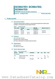 BCM847DS datasheet pdf NXP Semiconductors