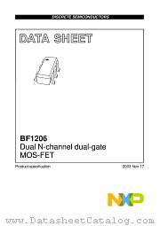 BF1206 datasheet pdf NXP Semiconductors