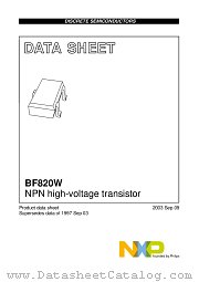 BF820W datasheet pdf NXP Semiconductors