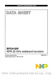BFG410W datasheet pdf NXP Semiconductors