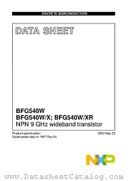 BFG540W datasheet pdf NXP Semiconductors