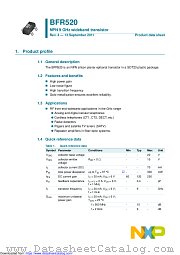 BFR520 datasheet pdf NXP Semiconductors