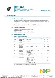 BFT25A datasheet pdf NXP Semiconductors