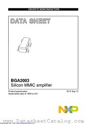 BGA2003 datasheet pdf NXP Semiconductors