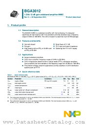 BGA3012 datasheet pdf NXP Semiconductors