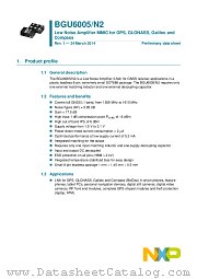 BGU6005 datasheet pdf NXP Semiconductors