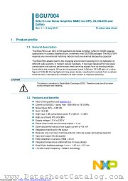 BGU7004 datasheet pdf NXP Semiconductors