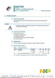 BGY787 datasheet pdf NXP Semiconductors