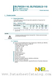 BLF6G20-110 datasheet pdf NXP Semiconductors
