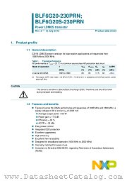 BLF6G20-230PRN datasheet pdf NXP Semiconductors