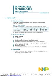 BLF7G20LS-200 datasheet pdf NXP Semiconductors