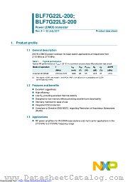 BLF7G22LS-200 datasheet pdf NXP Semiconductors