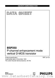 BSP250 datasheet pdf NXP Semiconductors