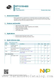 BT131W-600 datasheet pdf NXP Semiconductors