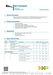 BT134-600G datasheet pdf NXP Semiconductors