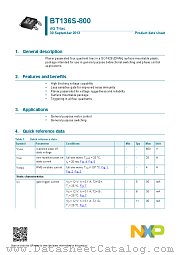 BT136S-800 datasheet pdf NXP Semiconductors