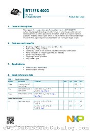 BT137S-600D datasheet pdf NXP Semiconductors