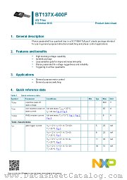 BT137X-600F datasheet pdf NXP Semiconductors