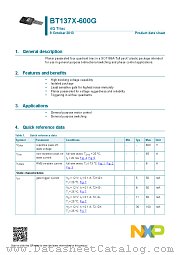 BT137X-600G datasheet pdf NXP Semiconductors