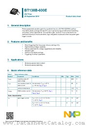 BT138B-600E datasheet pdf NXP Semiconductors