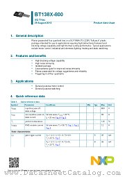 BT138X-800 datasheet pdf NXP Semiconductors