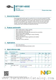 BT138Y-600E datasheet pdf NXP Semiconductors