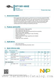 BT138Y-800E datasheet pdf NXP Semiconductors