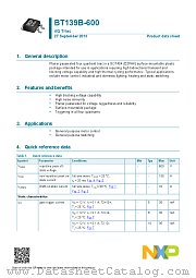 BT139B-600 datasheet pdf NXP Semiconductors