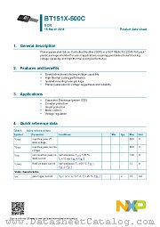 BT151X-500C datasheet pdf NXP Semiconductors