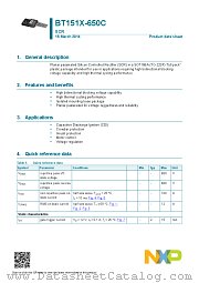BT151X-650C datasheet pdf NXP Semiconductors