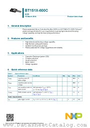 BT151X-800C datasheet pdf NXP Semiconductors