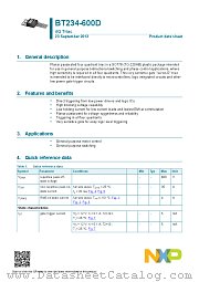 BT234-600D datasheet pdf NXP Semiconductors