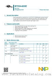 BT234-600E datasheet pdf NXP Semiconductors