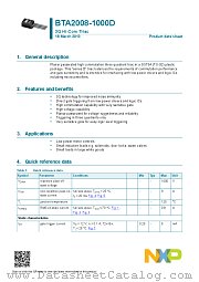 BTA2008-1000D datasheet pdf NXP Semiconductors