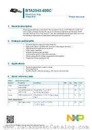BTA204X-600C datasheet pdf NXP Semiconductors