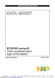BTA216X-600B datasheet pdf NXP Semiconductors