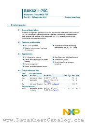 BUK6211-75C datasheet pdf NXP Semiconductors