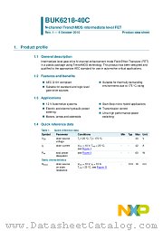 BUK6218-40C datasheet pdf NXP Semiconductors