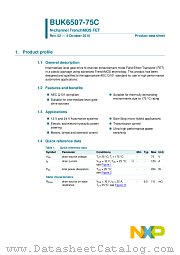 BUK6507-75C datasheet pdf NXP Semiconductors