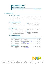 BUK6607-75C datasheet pdf NXP Semiconductors