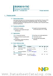 BUK6610-75C datasheet pdf NXP Semiconductors