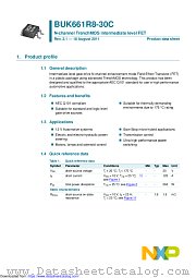 BUK661R8-30C datasheet pdf NXP Semiconductors