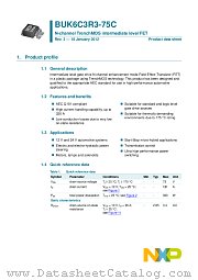 BUK6C3R3-75C datasheet pdf NXP Semiconductors
