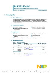 BUK6E2R3-40C datasheet pdf NXP Semiconductors