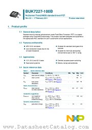 BUK7227-100B datasheet pdf NXP Semiconductors