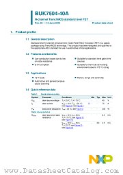 BUK7504-40A datasheet pdf NXP Semiconductors